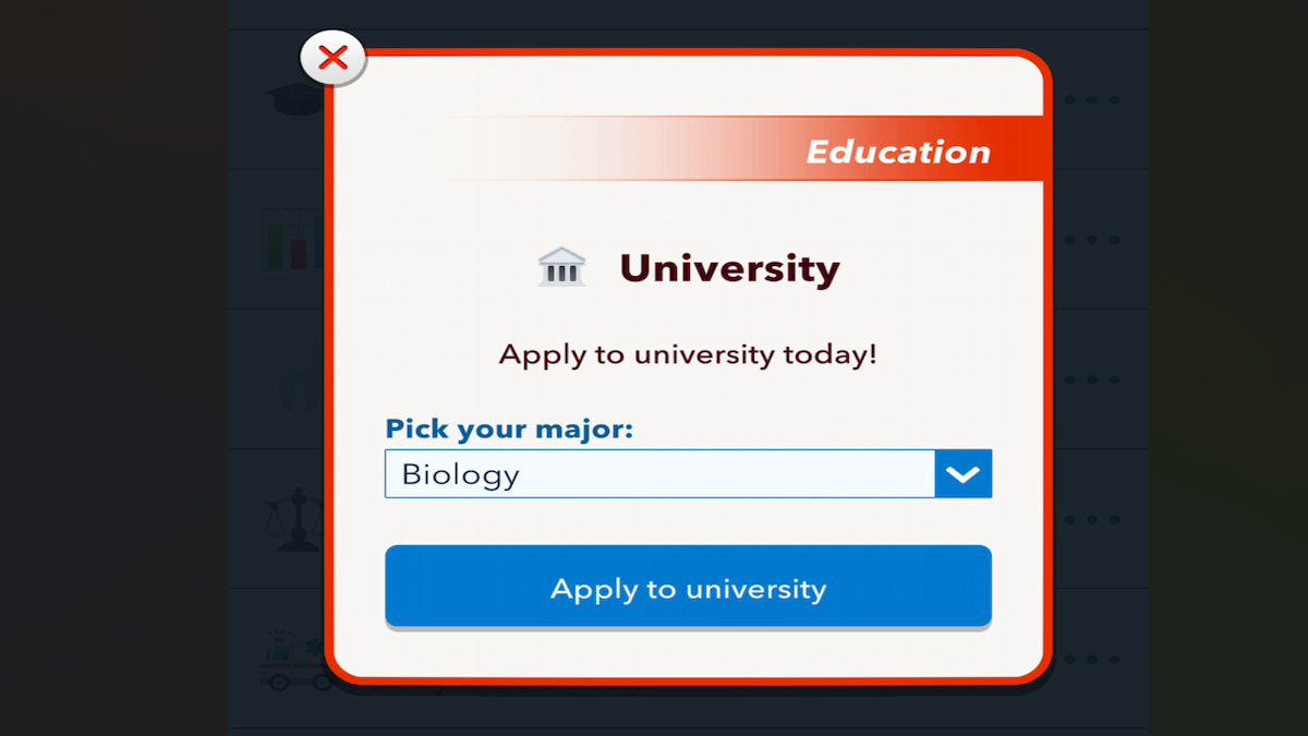Možnost biologie diplomu v BitLife