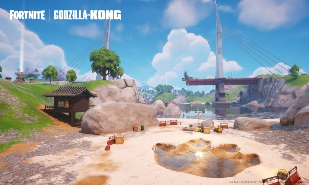 Objevte umístění stop Godzilla v Fortnite