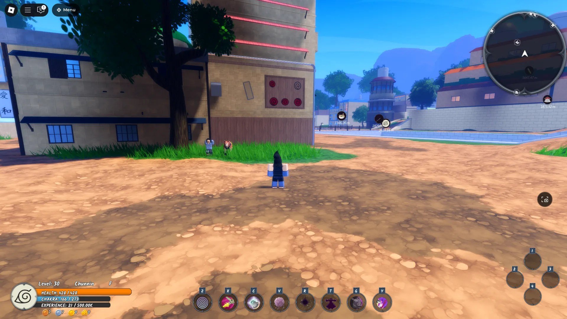 Hráč stojící vedle NPC Kaba, který poskytuje quests související s mounty ve hře Ninja Time Roblox