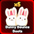 Vybavení Bunny Bounce Boots z Anime Rangers X Roblox.